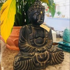 Hand carved wooden Buddha